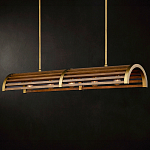 Люстра линейная полукруглой формы Wooden Horseshoe варинант исполнения - 7 | Loft Concept в Москве