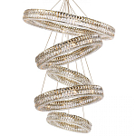 Вертикальная Многоярусная композиция из круглых Хрустальных светильников Elizabeth Золото варинант исполнения - 1 | Loft Concept в Москве