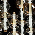 Люстра с плафонами из прозрачного и янтарного стекла в виде шаров и ромбов Gabriel Scott Luna варинант исполнения - 5 | Loft Concept в Москве