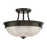 Потолочный светильник со стеклянным плафоном в виде купола Quoizel варинант исполнения - 7 | Loft Concept в Москве