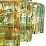 Люстра круглая каскадная Glow of Green Shades зеленое стекло варинант исполнения - 1 | Loft Concept в Москве