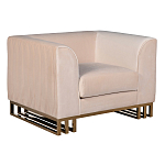 Кресло велюровое бежевое Cubic Silhouette варинант исполнения - 1 | Loft Concept в Москве