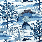 Ткань Blue landscape синий пейзах T3-89 варинант исполнения - 2 | Loft Concept в Москве