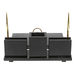 Настольный письменный набор из камня лемезит с гербом России Royal Accessory варинант исполнения - 3 | Loft Concept в Москве