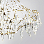 Люстра подвесная из металла с хрустальными прозрачными подвесками Quasar 81 варинант исполнения - 7 | Loft Concept в Москве