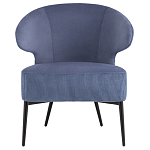 Современное мягкое кресло на металлических ножках Rakush Blue варинант исполнения - 2 | Loft Concept в Москве