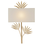 Бра с прямоугольным тканевым абажуром и каркасом в виде листьев бамбука Graceful Bamboo Branch варинант исполнения - 2 | Loft Concept в Москве