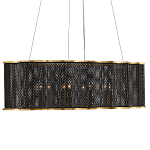 Люстра овальная в сочетании черного и золотого цвета Mesh Lighting варинант исполнения - 4 | Loft Concept в Москве