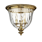 Потолочный светильник цвета латунь с прозрачным плафоном в форме чаши Hinkley варинант исполнения - 8 | Loft Concept в Москве