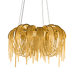 Люстра подвесная круглая с изогнутыми металлическими дугами и ниспадающими цепочками 65 см Atlantis Chain варинант исполнения - 1 | Loft Concept в Москве