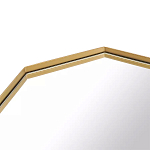 Зеркало золотистое восьмиугольной формы Octagon варинант исполнения - 2 | Loft Concept в Москве