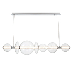 Подвесной светильник линейный с прозрачными стеклянными шарами разного диаметра Eurofase варинант исполнения - 3 | Loft Concept в Москве