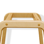 Барный стул со спинкой и мягкой обивкой с ромбами на 4-х деревянных ножках Голубой Велюр Ava Charm варинант исполнения - 5 | Loft Concept в Москве