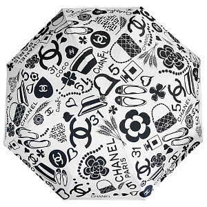 Зонт раскладной CHANEL дизайн 008 Белый цвет