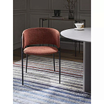 Стул полукруглый мягкий с буклированной обивкой Chair with Boucle Upholstery варинант исполнения - 3 | Loft Concept в Москве