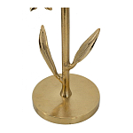 Столик с золотистым основанием в виде цветка и круглой мраморной столешницей Golden Snowdrop варинант исполнения - 4 | Loft Concept в Москве