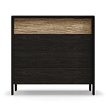 Комод 4 ящика с подсветкой на рельефном фасаде Warm Industrial варинант исполнения - 1 | Loft Concept в Москве