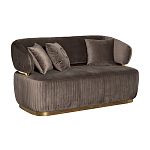 Диван двухместный коричневый Clarisse варинант исполнения - 1 | Loft Concept в Москве