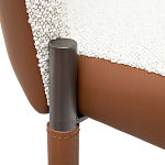 Стул мягкий с обивкой из рогожки и экокожи Contrasting Performance варинант исполнения - 2 | Loft Concept в Москве