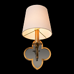 Бра с белым текстильным абажуром и фигурным основанием с зеркальной вставкой Vitorino варинант исполнения - 4 | Loft Concept в Москве