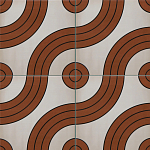 Дизайнерская плитка с узором Дорожки 2 варинант исполнения - 1 | Loft Concept в Москве