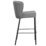 Стул барный серый с широкой закругленной спинкой Bar Chair Gray варинант исполнения - 1 | Loft Concept в Москве