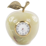 Часы настольные в виде яблока из натурального камня Оникс Stone Clock варинант исполнения - 1 | Loft Concept в Москве