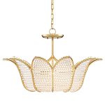 Люстра в форме тюльпана с лепестками из прозрачных стеклянных бусин Hanging Flowers варинант исполнения - 2 | Loft Concept в Москве