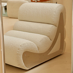 Кресло мягкое без подлкотников White Sheepskin Armchair варинант исполнения - 1 | Loft Concept в Москве