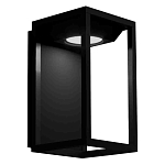 Уличный настенный светильник прямоугольной формы черного цвета Geometric Glow варинант исполнения - 1 | Loft Concept в Москве