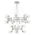 Люстра подвесная с двумя ярусами и 24-ю рельефными прозрачными плафонами из стекла Perforated Glass Bubbles варинант исполнения - 2 | Loft Concept в Москве