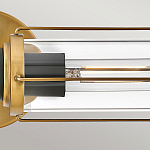 Бра для ванных комнат горизонтальное с 2-мя прозрачным цилиндрическим плафонами на круглом основании Hinkley варинант исполнения - 4 | Loft Concept в Москве