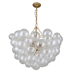 Люстра подвесная с рифлёными стеклянными шарами в форме воздушного облака Berries Chandelier варинант исполнения - 1 | Loft Concept в Москве