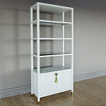 Стеллаж со стеклянными полками Elsa Dreams White варинант исполнения - 1 | Loft Concept в Москве