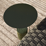 Дизайнерский круглый кофейный стол из металла с мраморным декором PANNA COTTA Coffee Table варинант исполнения - 4 | Loft Concept в Москве