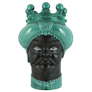 Ваза Vase Moro Man Crown Dark Malachite