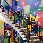 Обои ручная роспись в стиле Арт-деко Jazz Special Colourway on dyed silk with embroidery варинант исполнения - 1 | Loft Concept в Москве