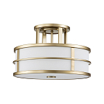 Потолочный светильник с белым матовым абажуром в металлическом каркасе Feiss варинант исполнения - 1 | Loft Concept в Москве