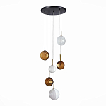 Люстра светодиодная с сферическими стеклянными плафонами Splatter варинант исполнения - 3 | Loft Concept в Москве