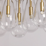 Люстра с 9-ю прозрачными стеклянными плафонами в форме капли Lucid Rain  варинант исполнения - 7 | Loft Concept в Москве