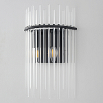 Бра со стеклянными прозрачными трубками и черным металлическим каркасом Nembus варинант исполнения - 3 | Loft Concept в Москве