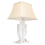 Настольная лампа хрустальная с бежевым абажуром Perfect варинант исполнения - 2 | Loft Concept в Москве