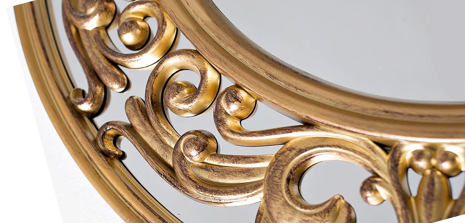 Зеркало Gold Round Mirror Зеркало Gold Round Mirror - Loft-Concept в Москве