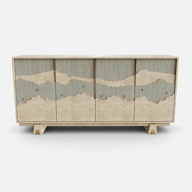 Буфет Okinawa Taupe Large Бежевый Серый Золотой в Москве | Loft Concept 