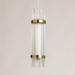 Подвесной светильник с цилиндрическим плафоном из прозрачных стеклянных трубок Nembus варинант исполнения - 3 | Loft Concept в Москве