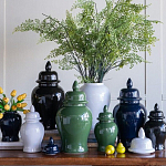 Ваза с крышкой однотонная Высота 31 см Chinoiserie Ceramics варинант исполнения - 4 | Loft Concept в Москве