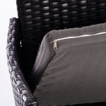 Обеденный комплект из искуственного ротанга Vintara черный варинант исполнения - 4 | Loft Concept в Москве