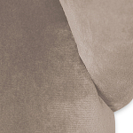 Барный стул со спинкой и металлической подставкой на 4-х деревянных ножках Бежевый Велюр Vendramin Chair варинант исполнения - 4 | Loft Concept в Москве