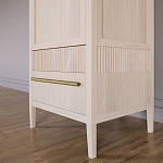 Узкий Шкаф Primo с 2 выдвижными ящиками Светлый дуб варинант исполнения - 4 | Loft Concept в Москве