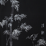 Обои ручная роспись Bamboo Argent on Pitch dyed silk варинант исполнения - 1 | Loft Concept в Москве